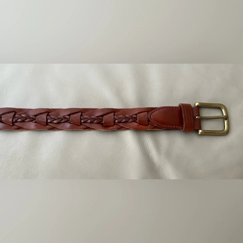 Trafalgar Woven Leather Belt - Size 34